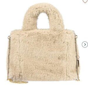G by GIULIANA Faux Fur Crossbody / Tote IVORY nwt
